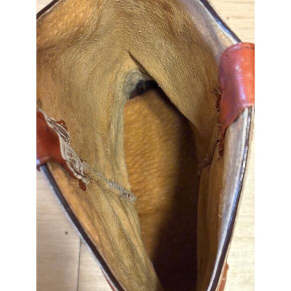 VTG Full Quill Ostrich Handmade Mexico Cowboy Boots Men’s 8.5 Mex 26.5 Cognac main image 10